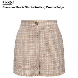 PINKO. Sherman Shorts, Cream/Beige